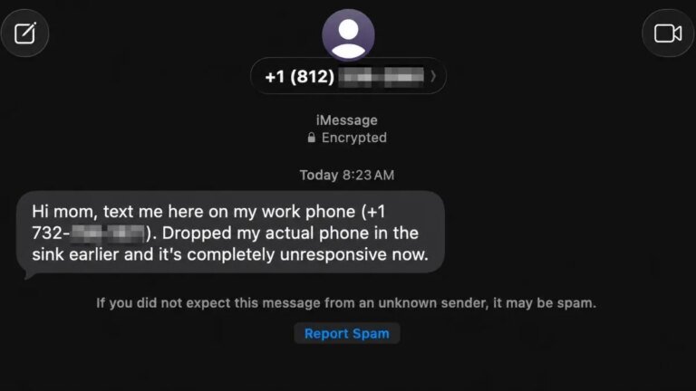 Hi Mom text scam tricks parents with fake broken phone from unknown number