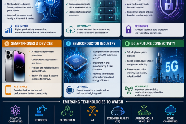 Tech industry updates infographic