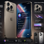 Apple iPhone 18 concept showing a modern bezel-less design with AI features, advanced cameras, and premium finish representing the latest iPhone 18 rumors.