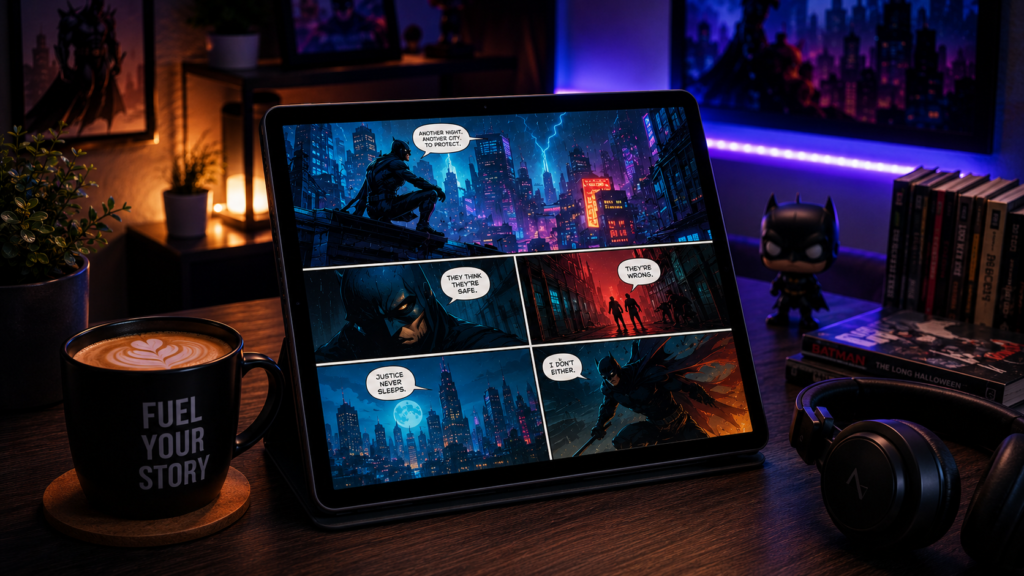 DailyAllNews displayed on a tablet with the latest world news headlines in a modern workspace