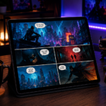 DailyAllNews displayed on a tablet with the latest world news headlines in a modern workspace