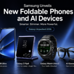 Samsung showcasing new foldable phones, Galaxy Watch Ultra 2, and AI smart glasses at Galaxy Unpacked 2026 event