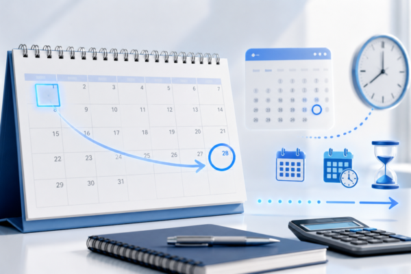 28 days from today calendar date calculation illustration